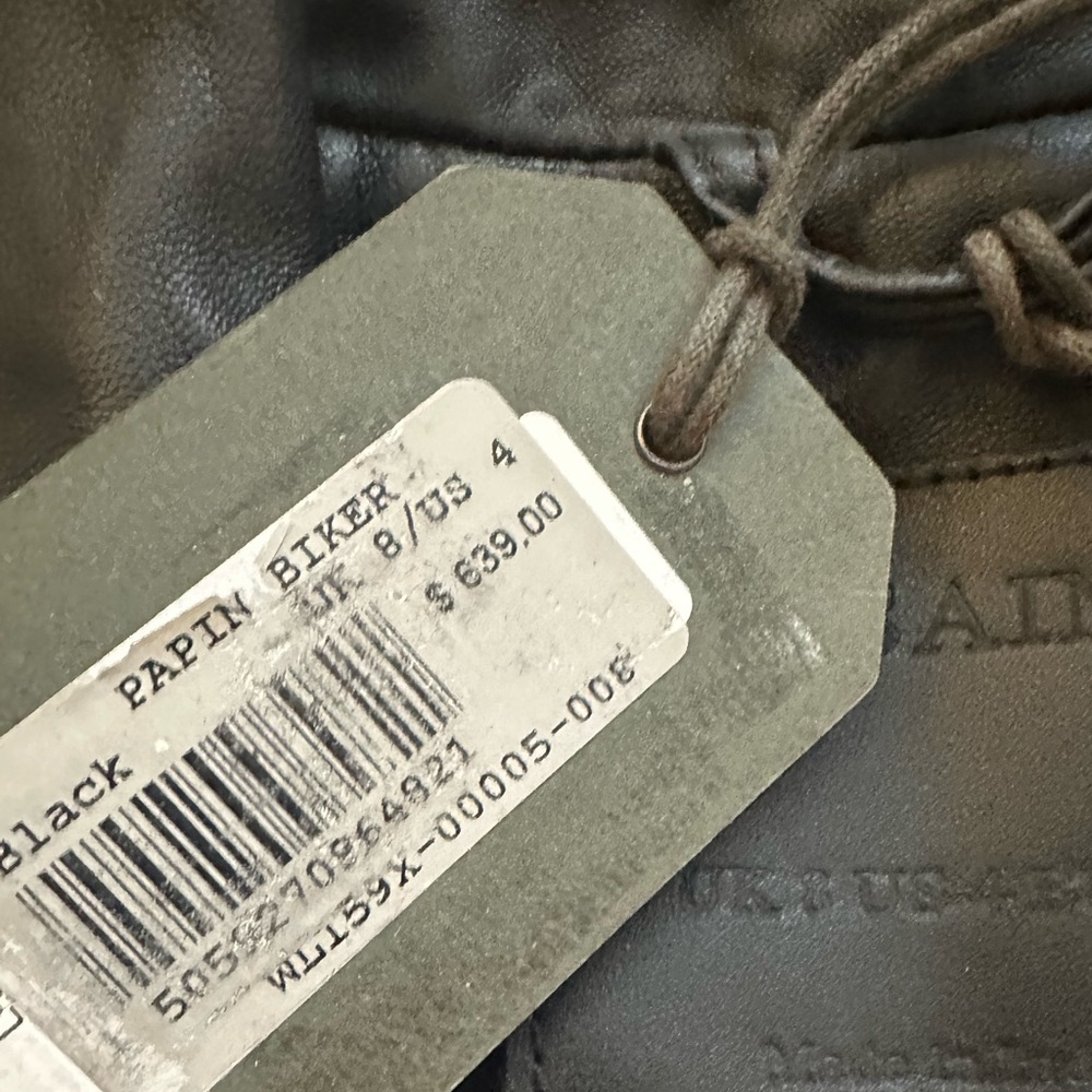 ALL SAINTS - NWT $639 - Papin Biker Lambskin Leather Jacket Sz 4 - Picture 3 of 13